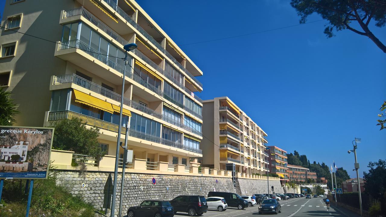 Vintage Flat Overlooking Villefranche Bay Apartment Bagian luar foto